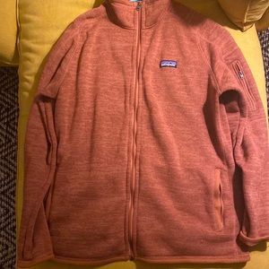Patagonia zip-up fleece XL, rust/burnt orange